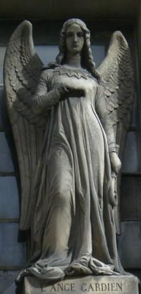 Tableau Religieux Ange Gardien Avec Jésus Et Marie - Cadre Inclus - Dimensions 56x46cm - Style Baroque - Reproduction Sur Papier - Neuf